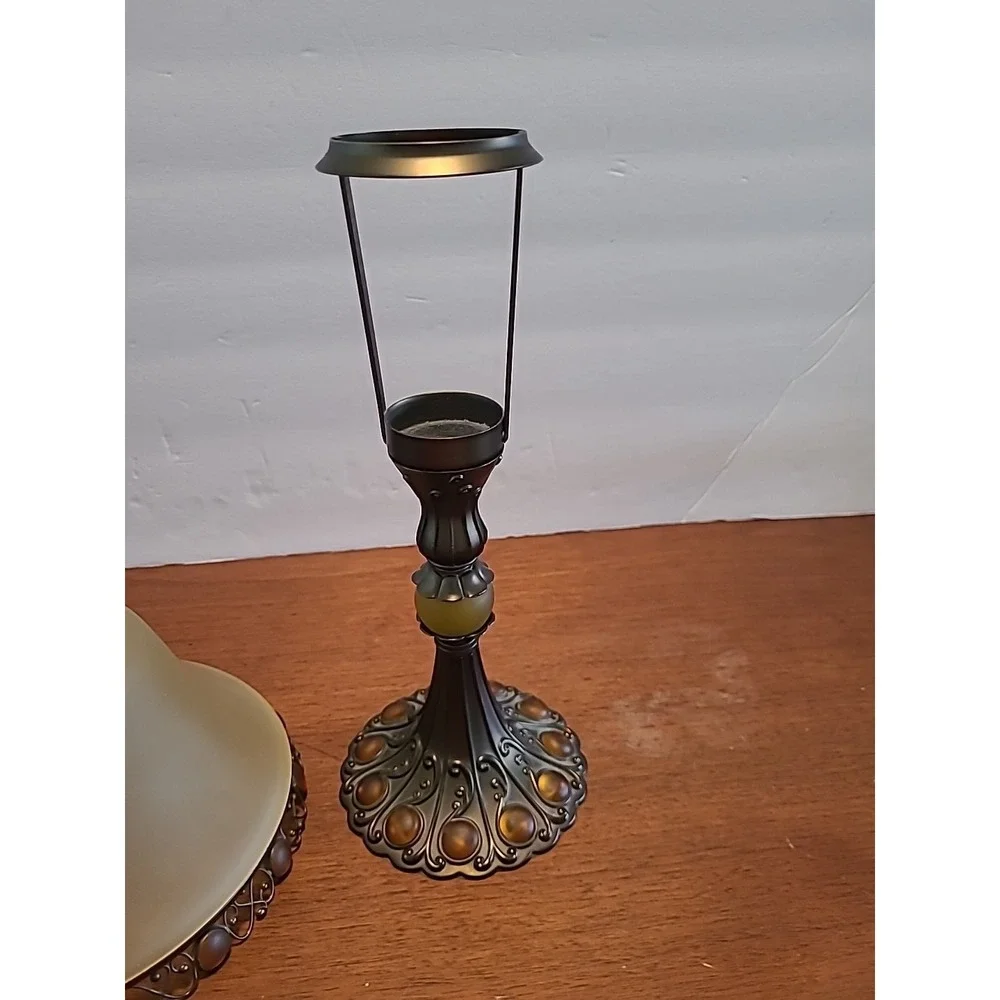 PartyLite Paris Retro Collection Bronze Tealight Lamp Candle Holder P7798 - Picture 5 of 7